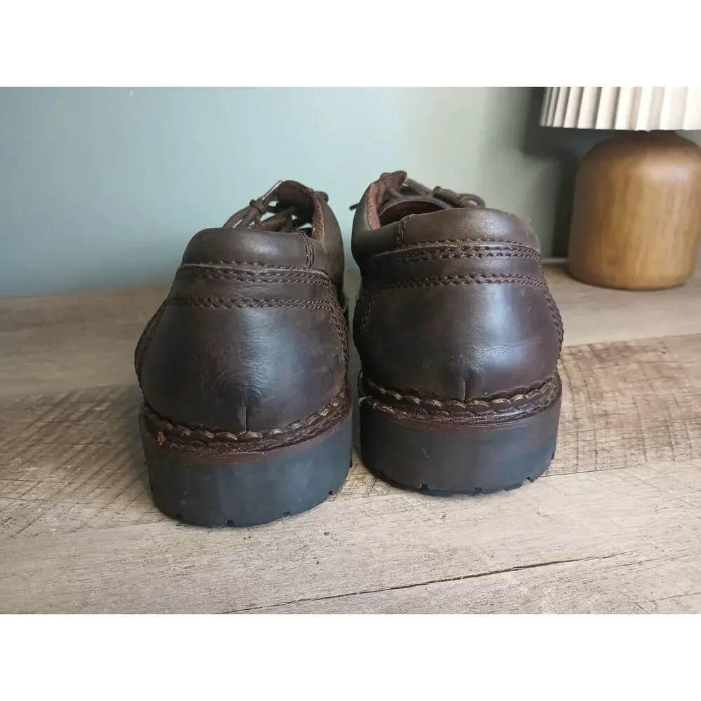 Sonoma Mens Y2K Chunky Leather Oxford Sneakers 12 Brown Grunge Academia 90s